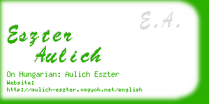 eszter aulich business card